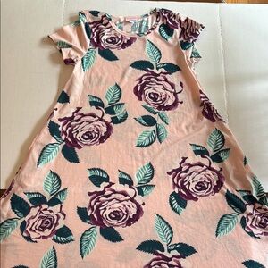 LuLaRoe Jessie Rose and Leaf Print Dress